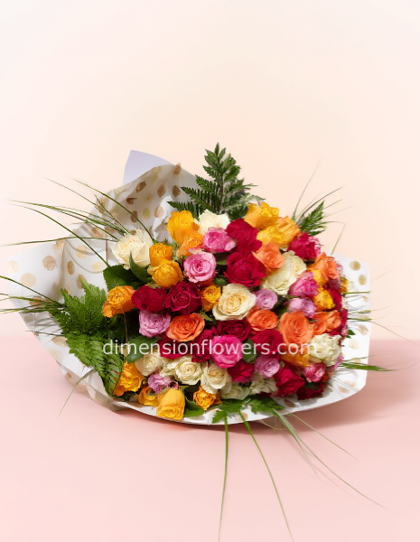 Bouquet con roselline assortite