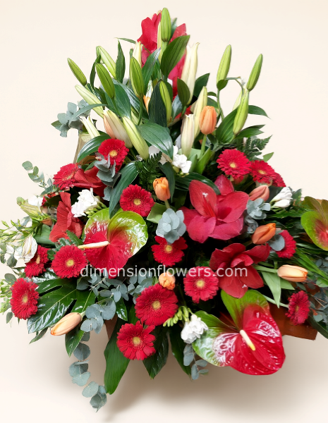 Cuscino funebre extra con fiori pregiati a scelta