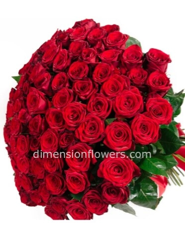 bouquet 100 rose rosse stelo medio 50cm